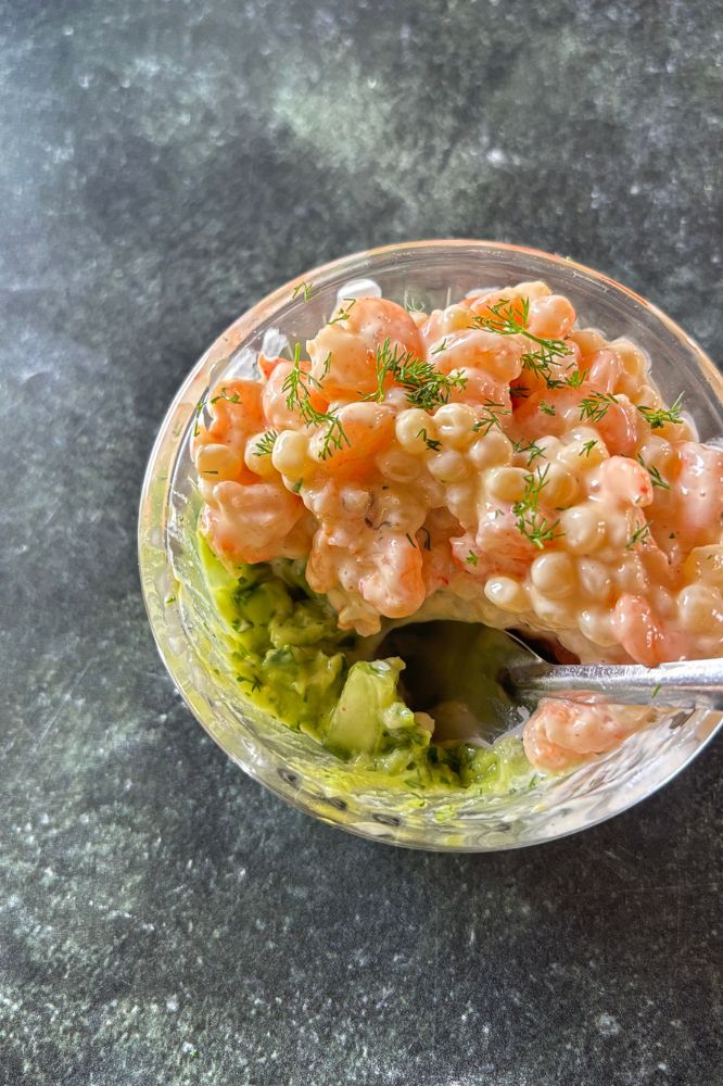 verrines_crevettes_avocats_Traiteur_sixfourslesplages